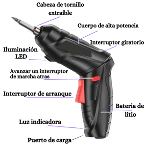 SET DE DESTORNILLADOR ELECTRICO 47 PIEZAS