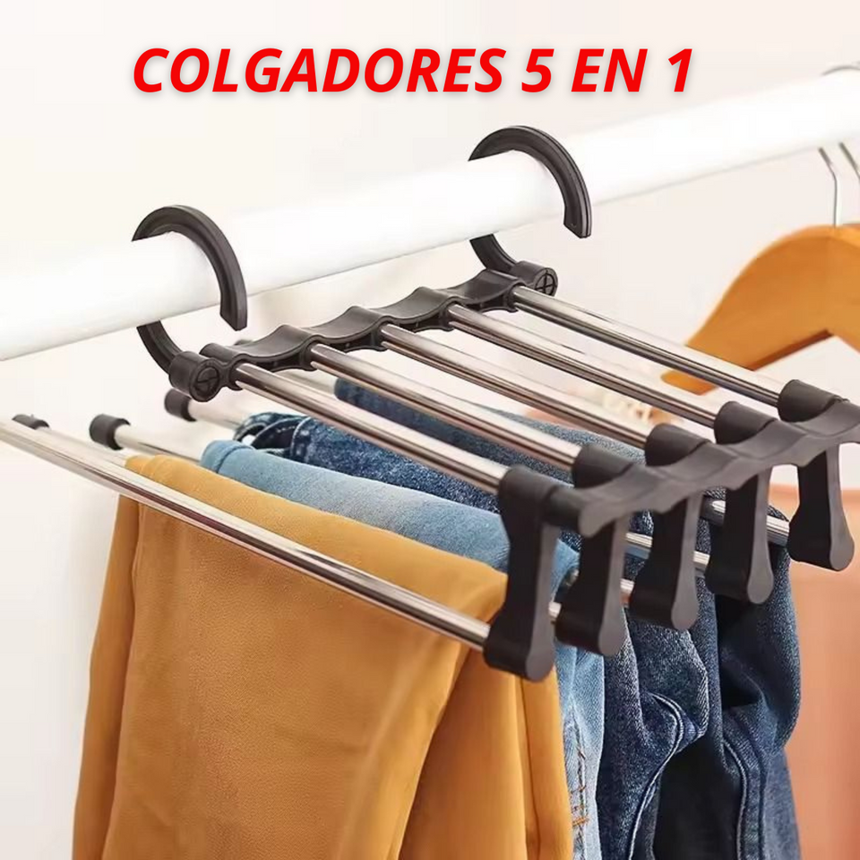 PACK  DE 3 COLGADORES MULTIFUNCIONALES (5 EN 1)