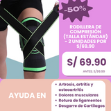 RODILLERA DE COMPRESIÓN (TALLA ESTÁNDAR) - 2 UNIDADES POR S/69.90